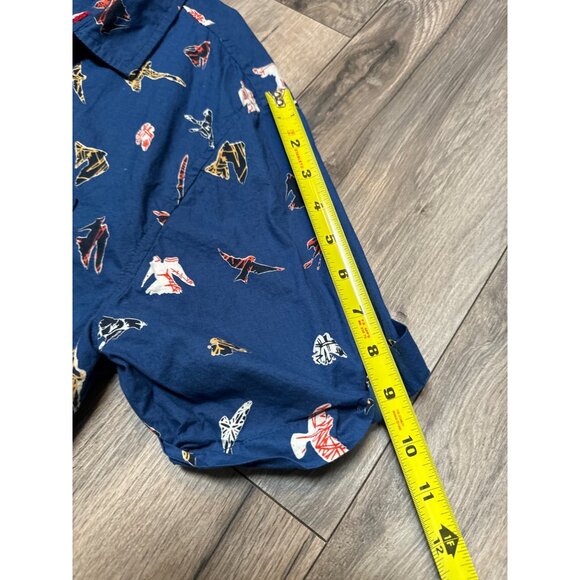 Resolution Clothing Mens Blue Short Sleeve Button-Up Shirt Size L - Picture 7 of 8